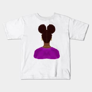 Afro Puffs (White Background) Kids T-Shirt